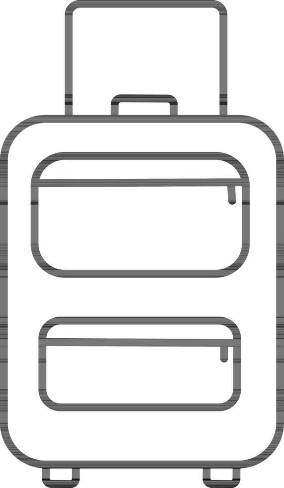 plano ilustración de viaje bolsa. vector