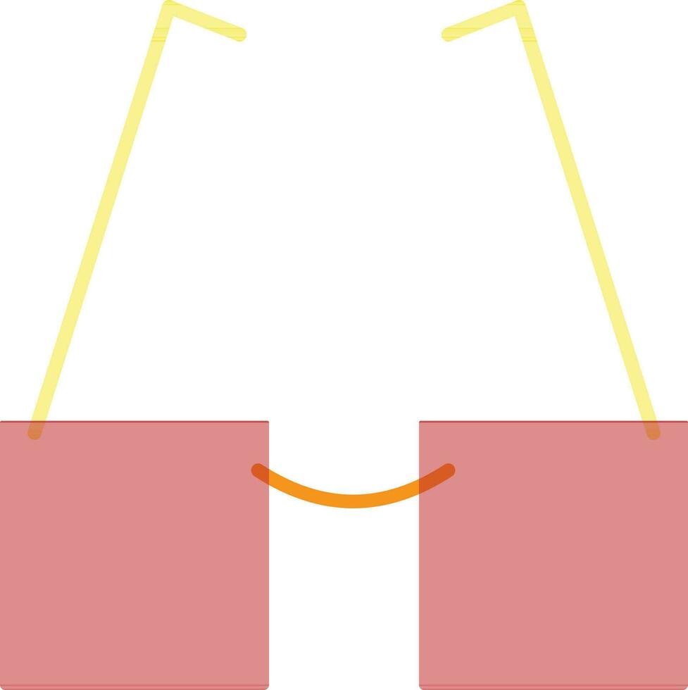 Red and yellow sunglasses. vector