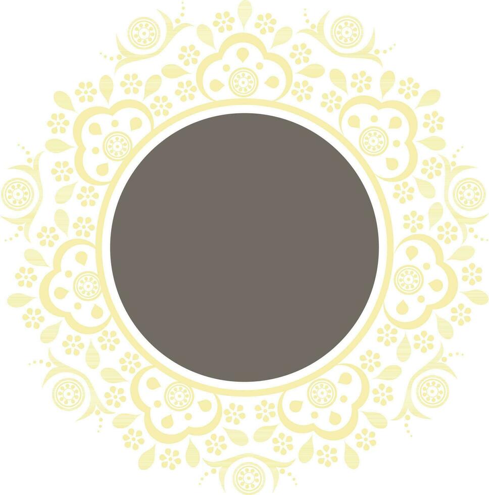 Circular baroque or frame illustration. vector