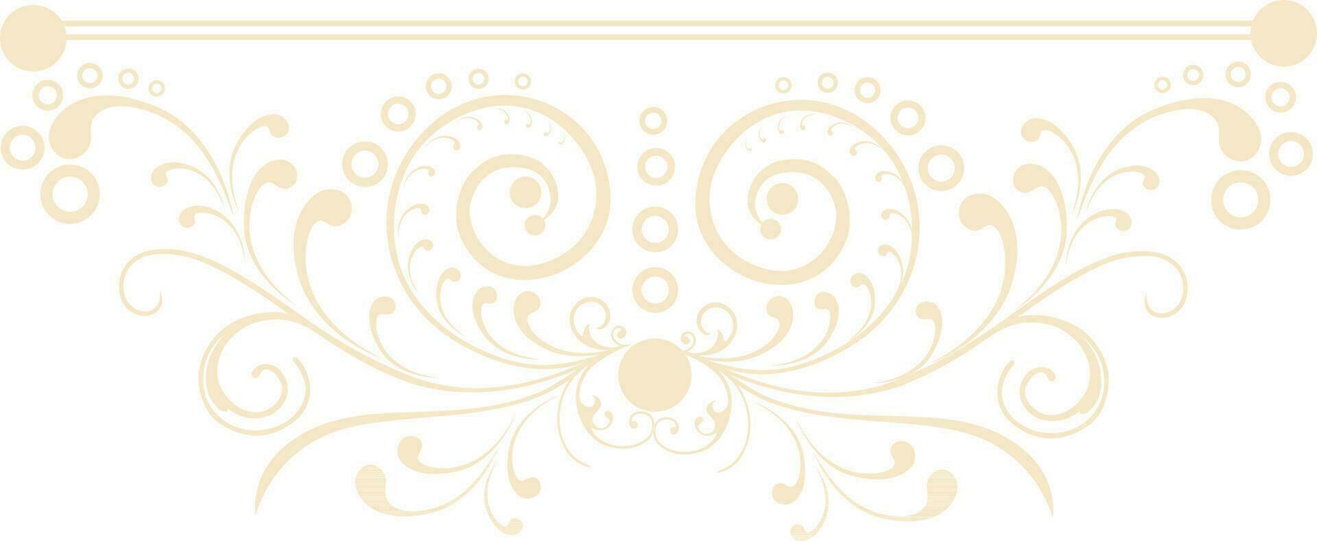 Creative hand drawn vintage floral design. vector