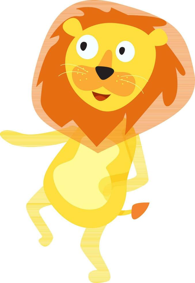 Cartoon character of lion. vector
