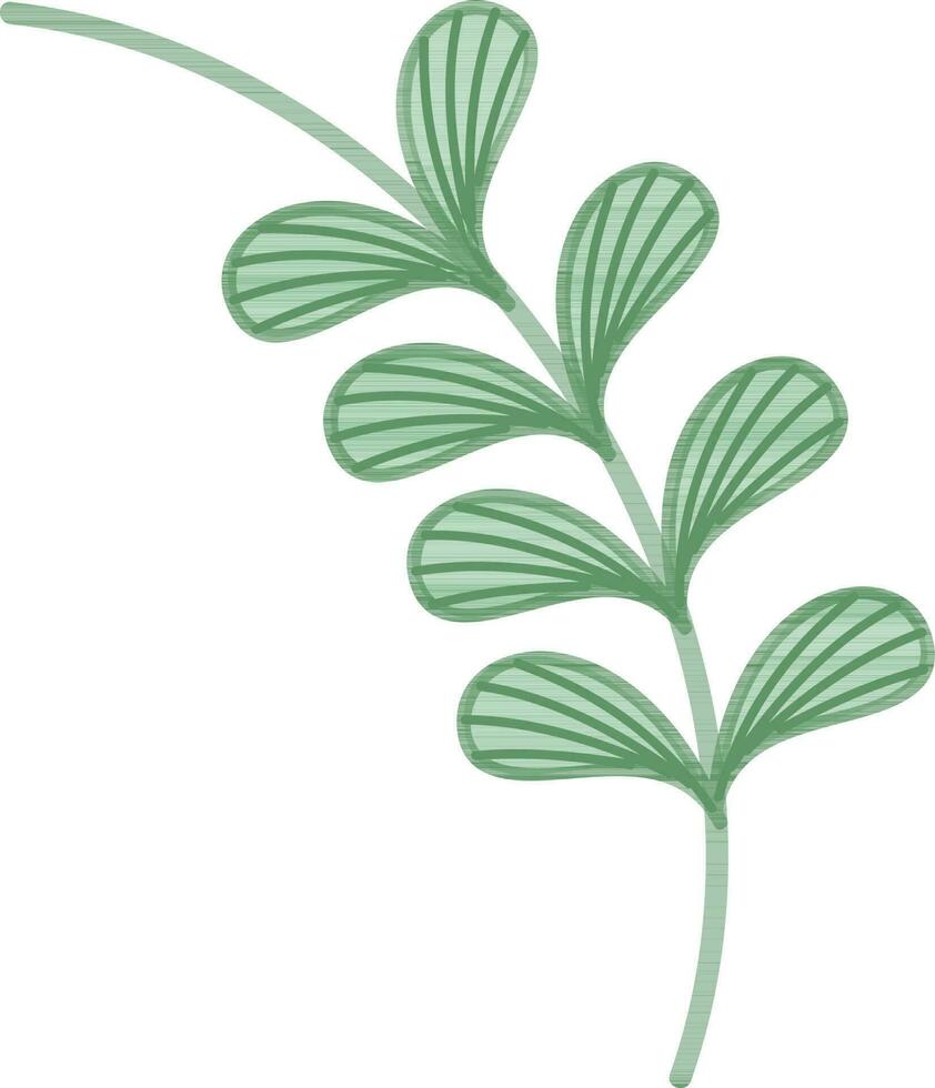 Flat illustration of a leaf. vector