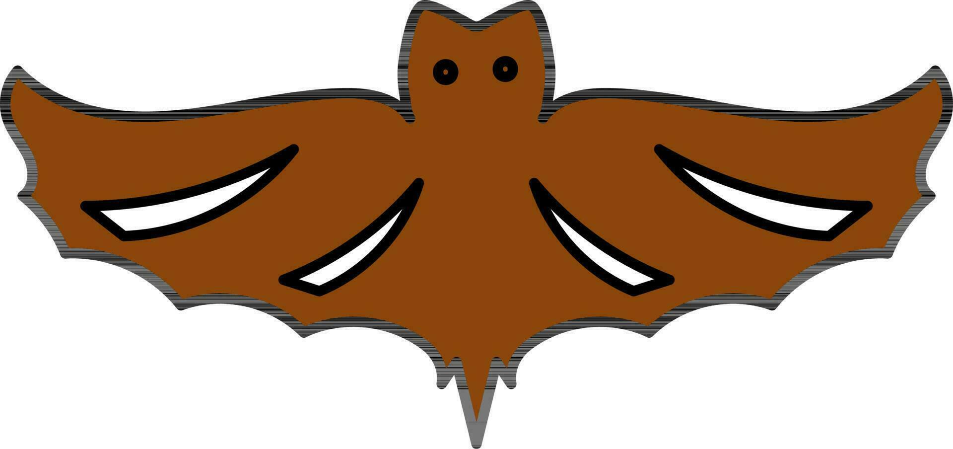 Illustration of Bats Icon in Brown Color. vector