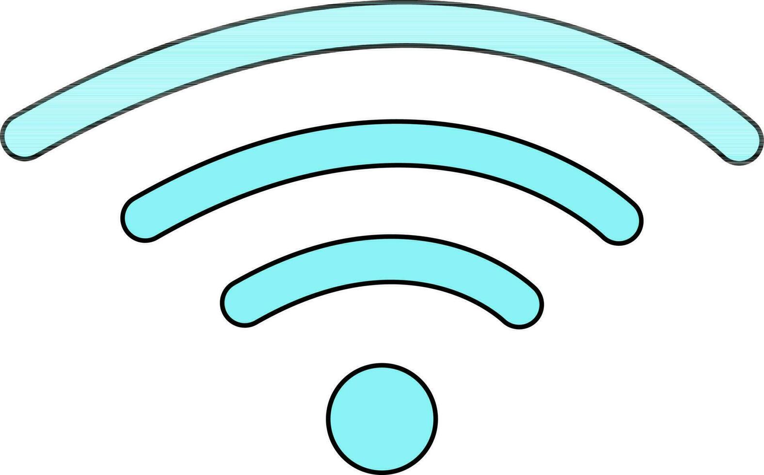 Blue wifi sing on white background. vector