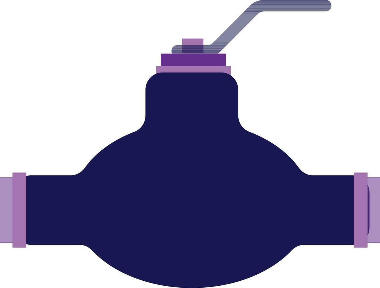 Illustration of a purple valve pipe. vector