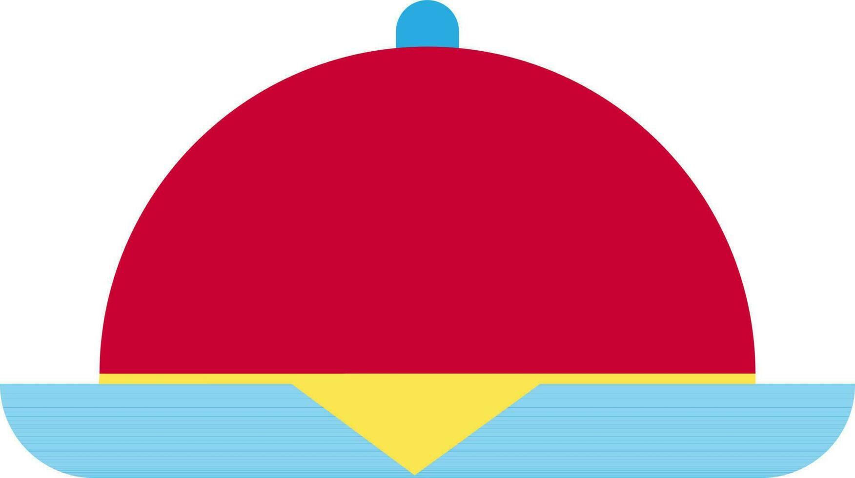 Red and blue serving tray. vector