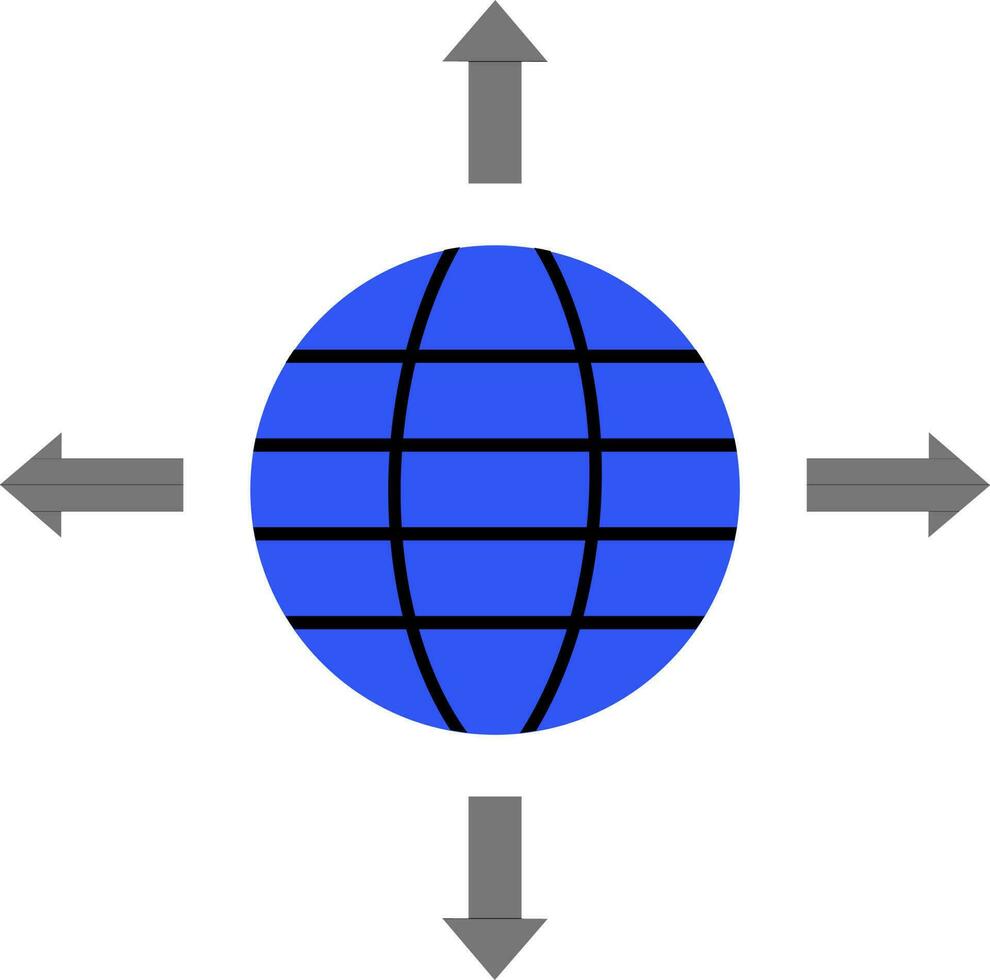 azul y negro globo con flechas vector