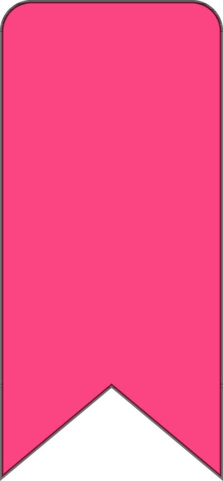 Blank pink ribbon on white background. vector