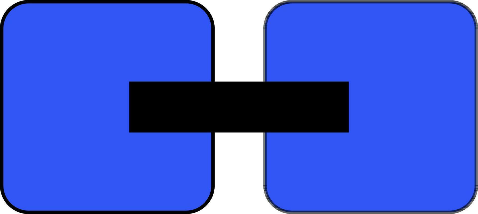 Black and blue handle in flat style. vector