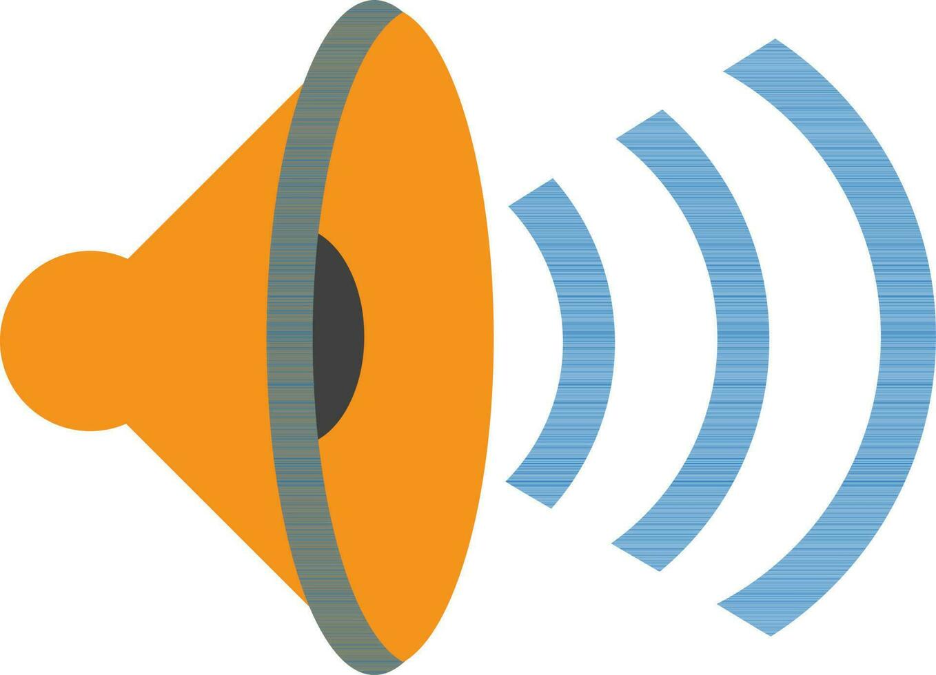 Color style of volume icon for multimedia concept. vector