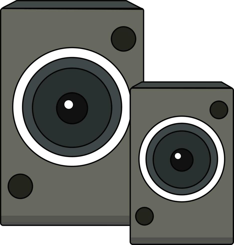 ilustración de audio Altavoces. vector