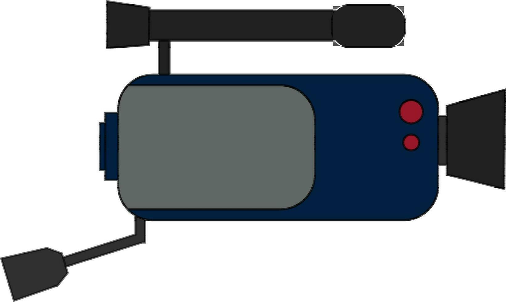 Illustration of video camera. vector