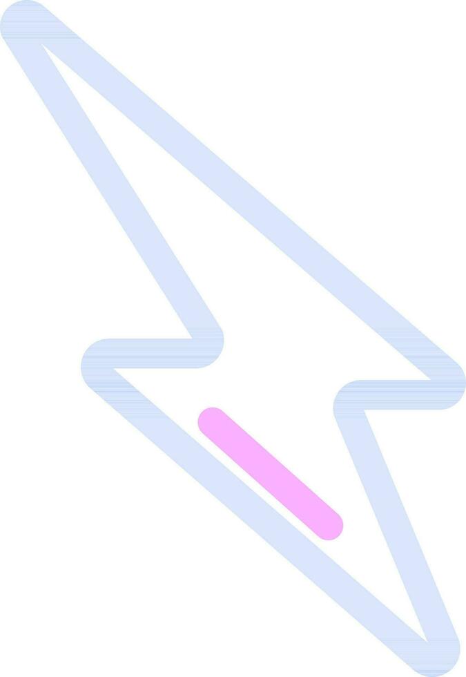 relámpago tornillo icono en azul línea Arte. vector