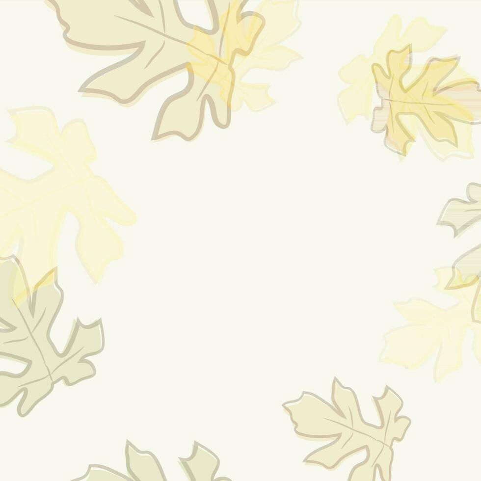 Oak leaves on background. vector