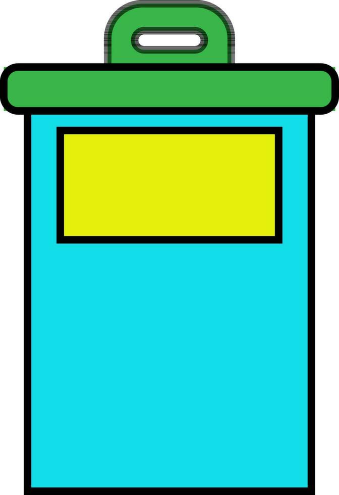 Isolated dustbin in flat style. vector