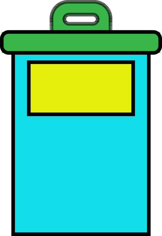 Isolated dustbin in flat style. vector