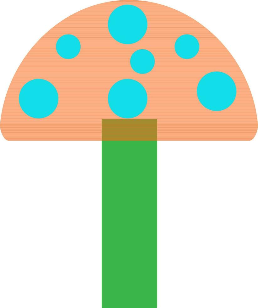 Isolated mushroom in flat style. vector