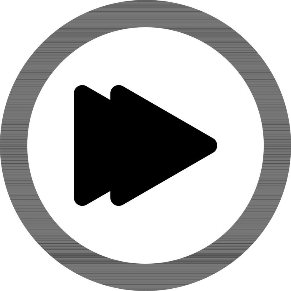 Media Player Forward Button symbol for Music. vector