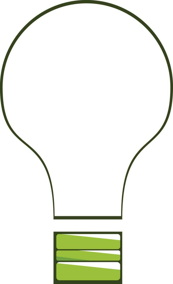 Flat illustration of a light bulb. vector