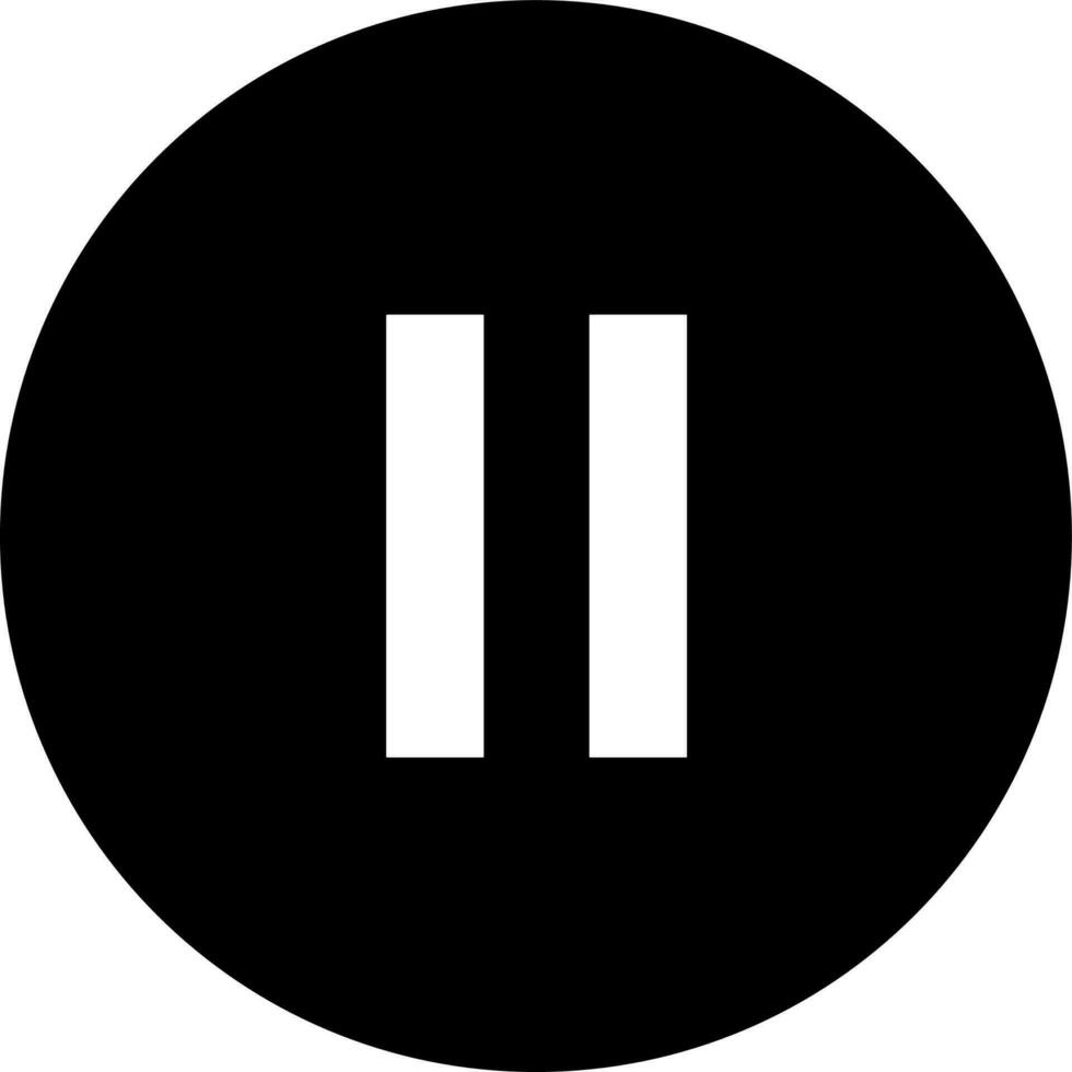 Vector sign or symbol of Pause Button.