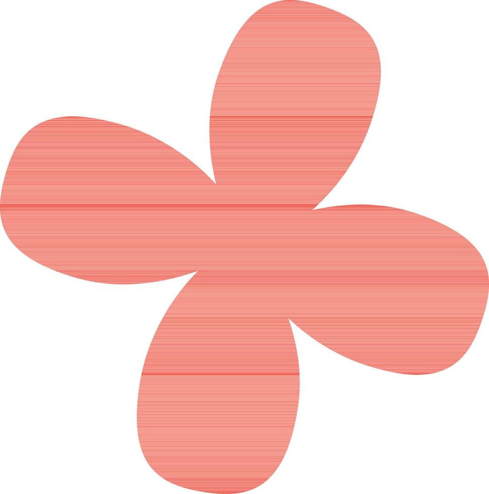 Red flower on white background. vector