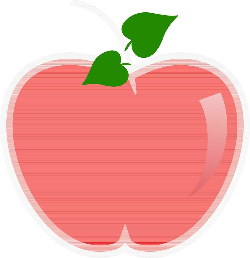 plano brillante ilustración de un manzana. vector