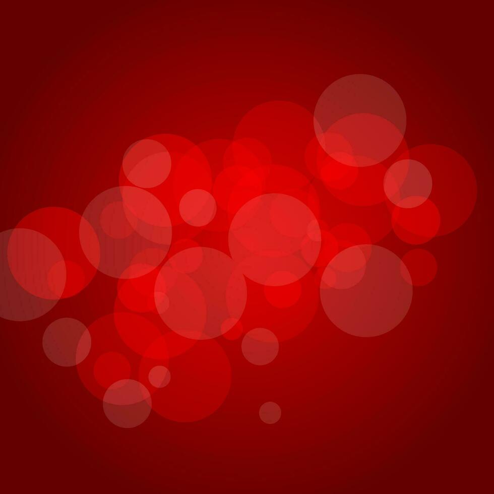 Bright defocused bokeh lights made with red color. vector