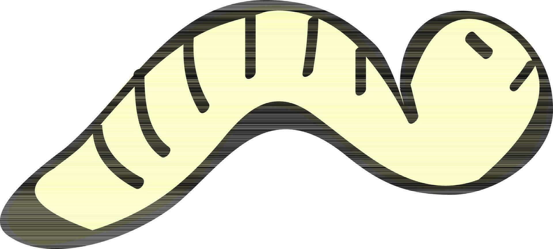 Doodle character of a caterpillar. vector