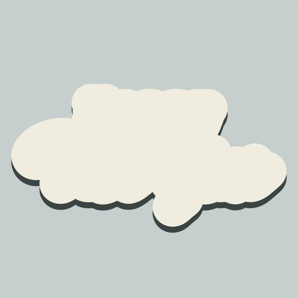 plano ilustración de nube en pizarra antecedentes. vector