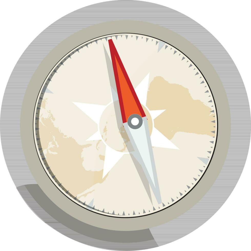 Isolated flat style compass. vector