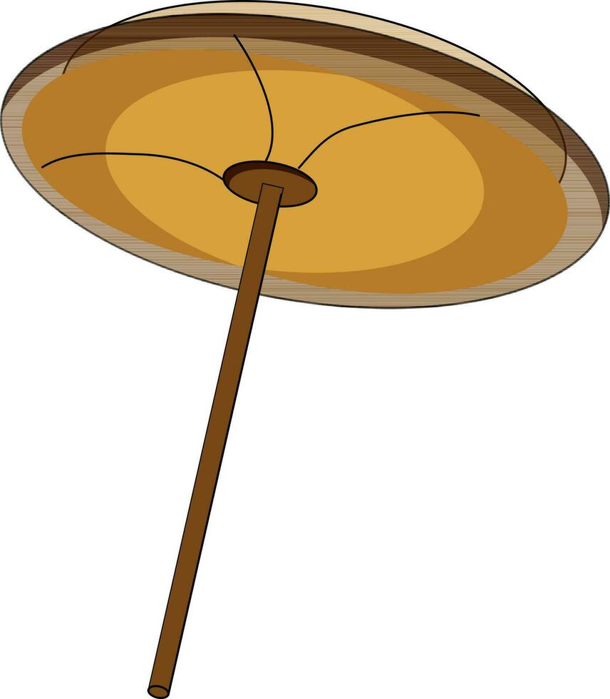 Isolated illustration of traditional umbrella. vector