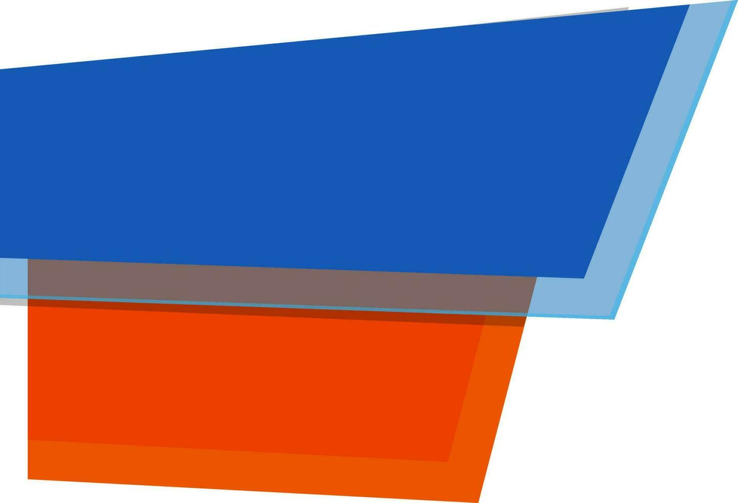 Blue and orange paper banners design. vector