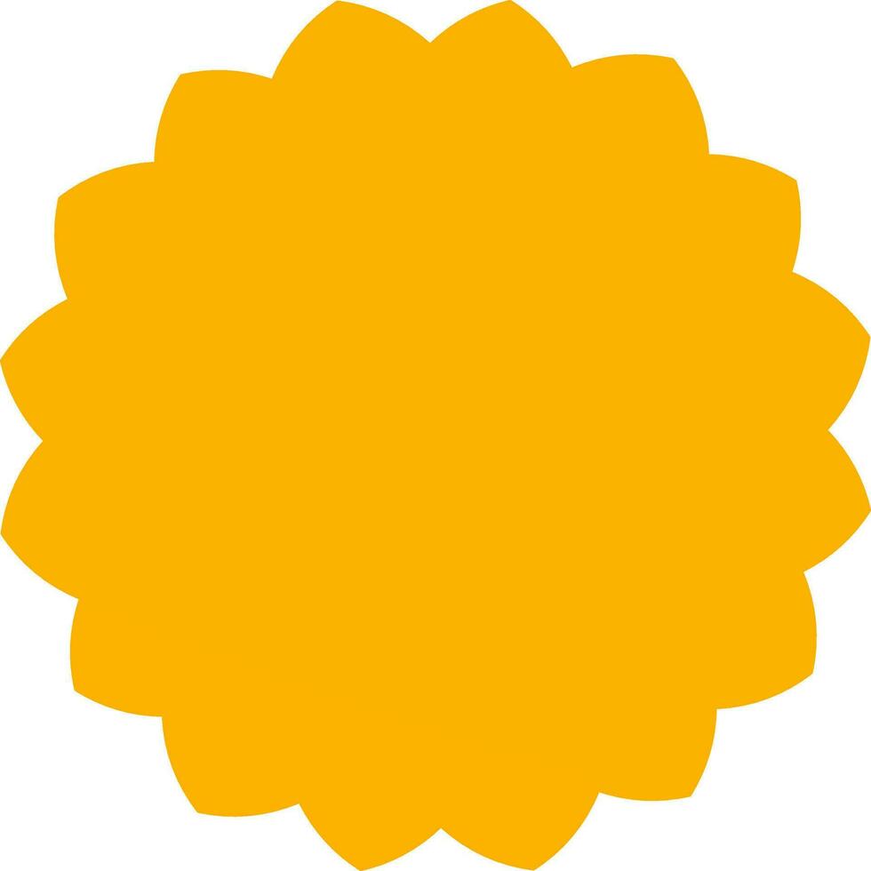 Yellow blank sticker, tag or label design. vector