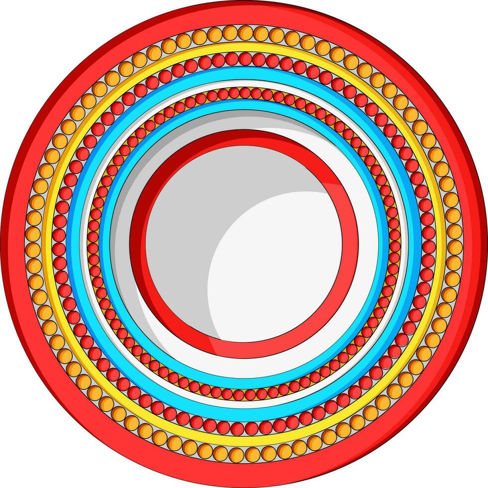 Circular flat illustration of frame. vector