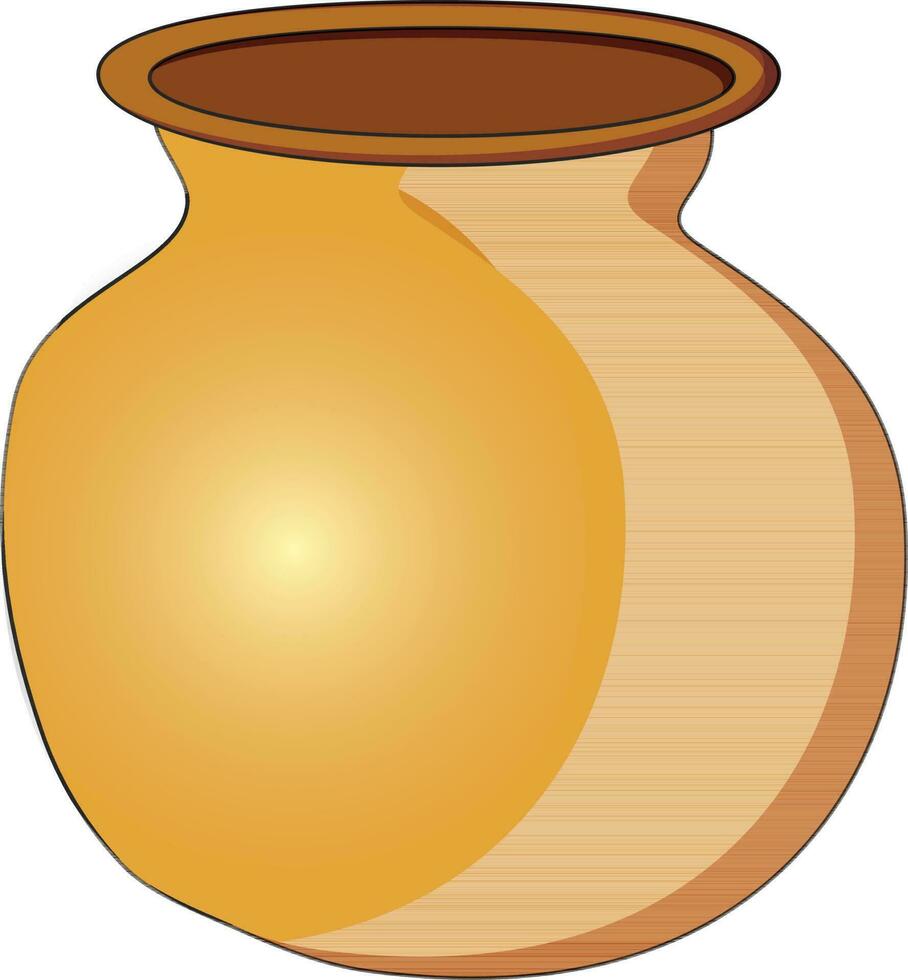 Isolated icon of a clay pot. vector