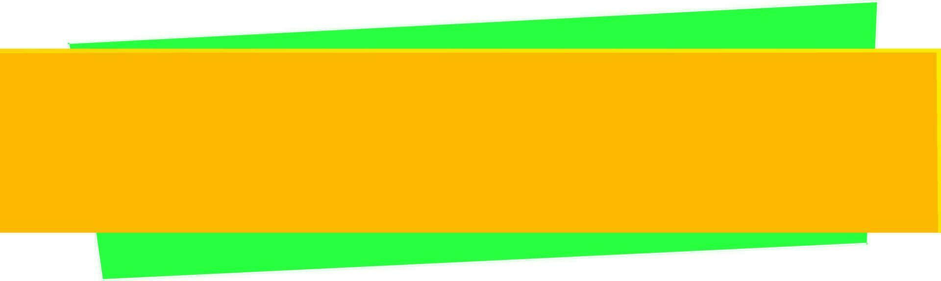 Yellow and green paper tag design. vector