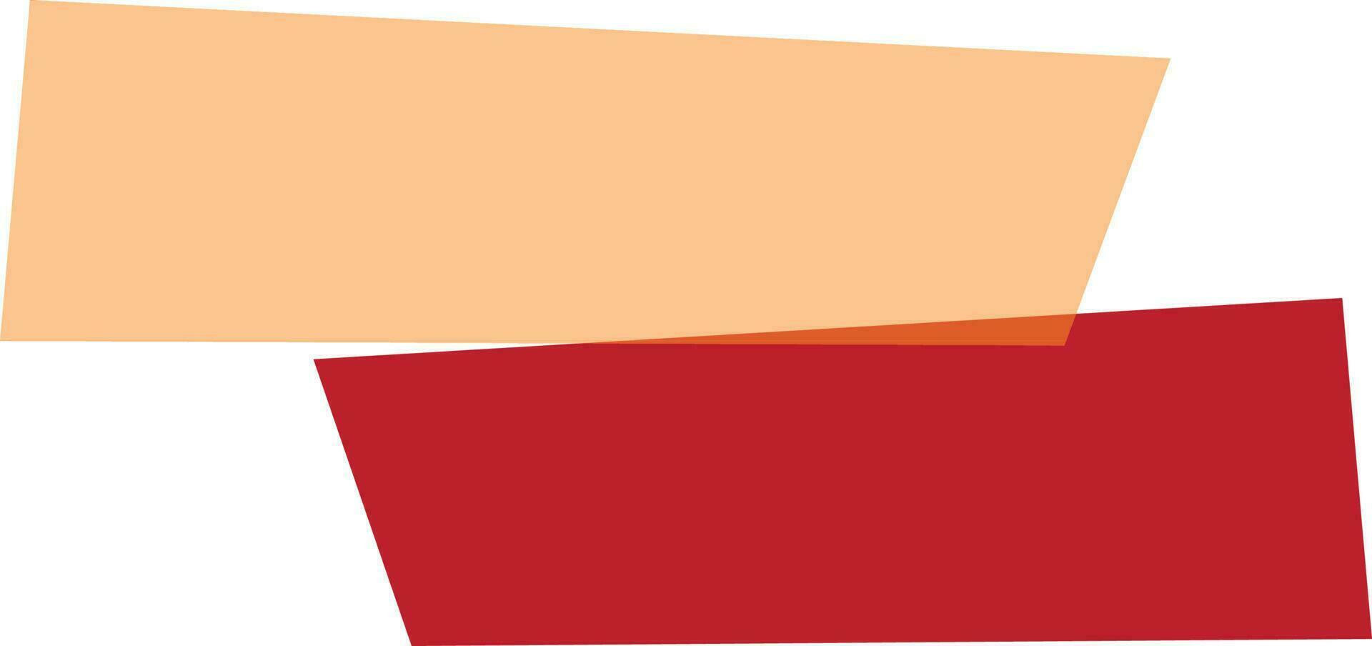 Orange and red paper banner design. vector