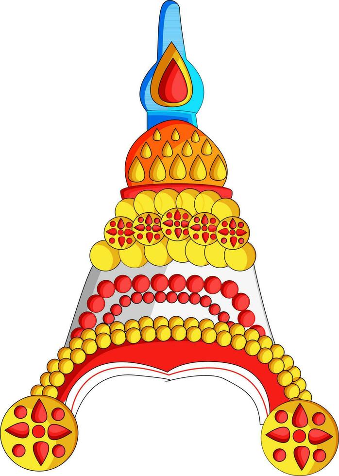 Traditional design of crown. vector