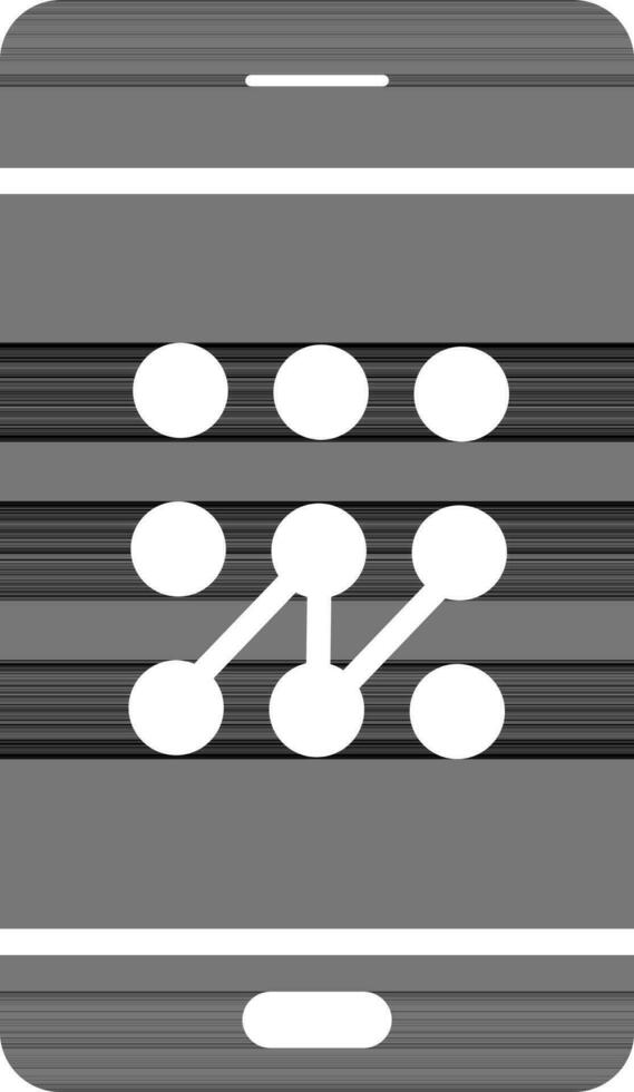 Pattern lock in smartphone. vector