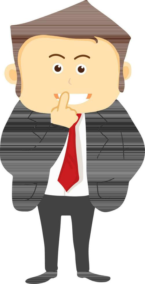 Cartoon character of a businessman. vector
