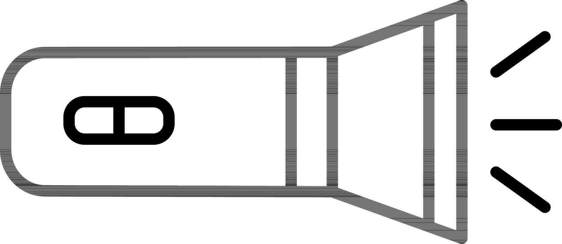 Torch Icon or Symbol in Black Thin Line. vector