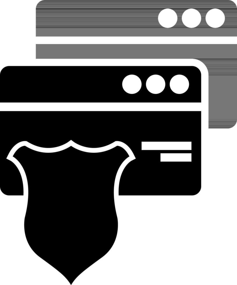 Credit card with shield. vector
