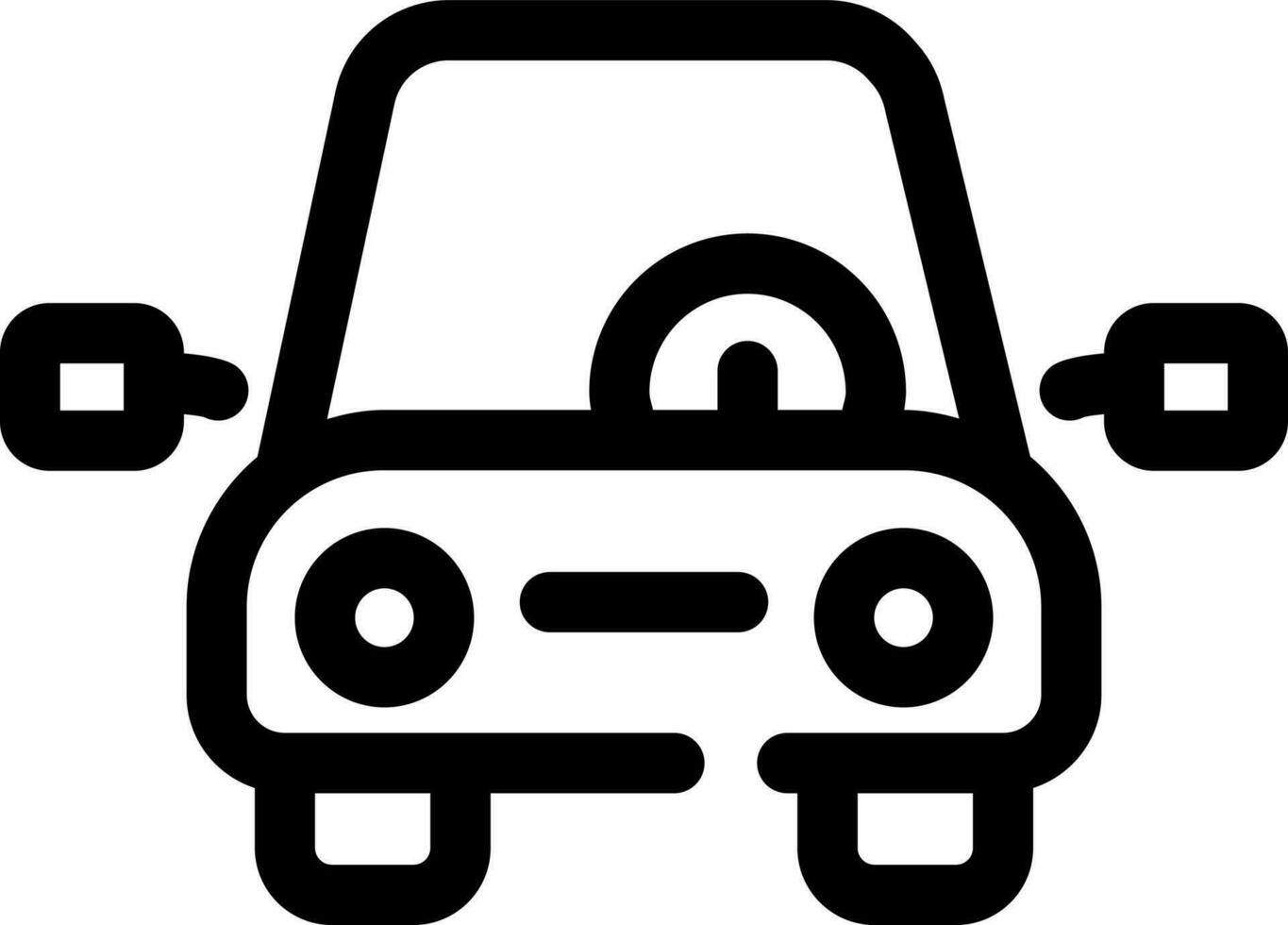 Flat Style Auto or Car Icon in Line Art. vector