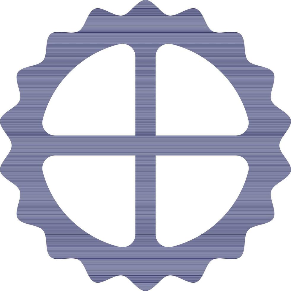 Isolated valve in blue color. vector
