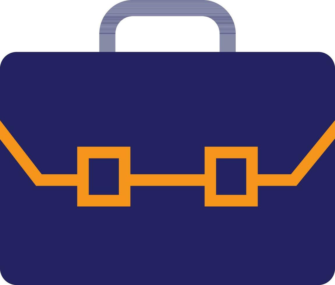 Illustration of a bag in blue and yellow color. vector