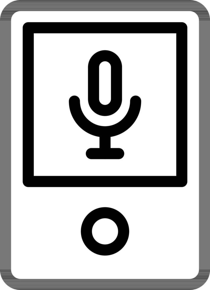 Ipod Icon In Black Line Art. vector