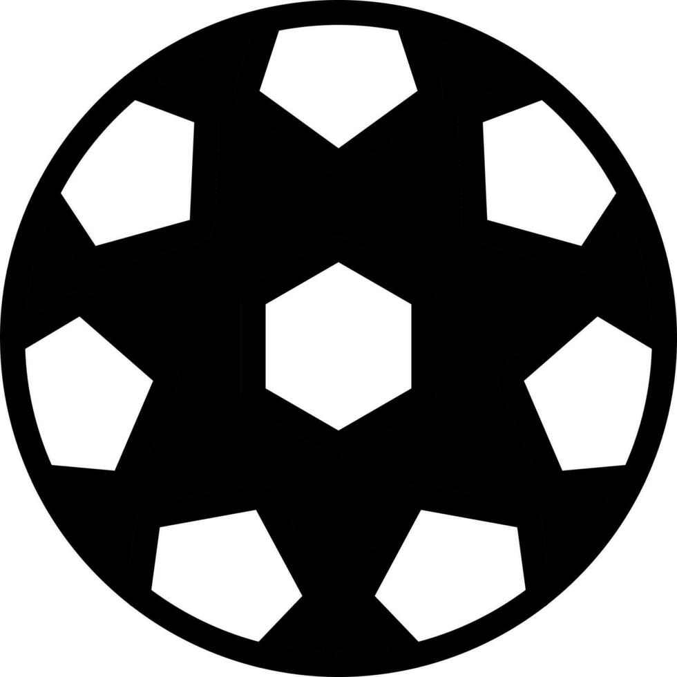 Football Icon In Black And White Color. vector