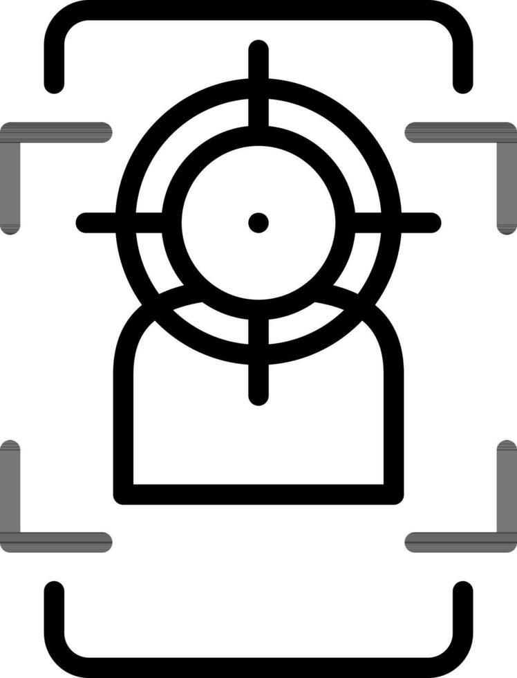 Photo Capture Or Target In Smartphone Icon. vector