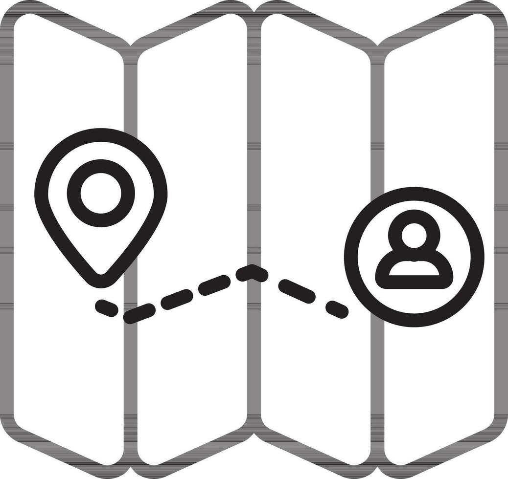 Adventure, map, treasure icon vector