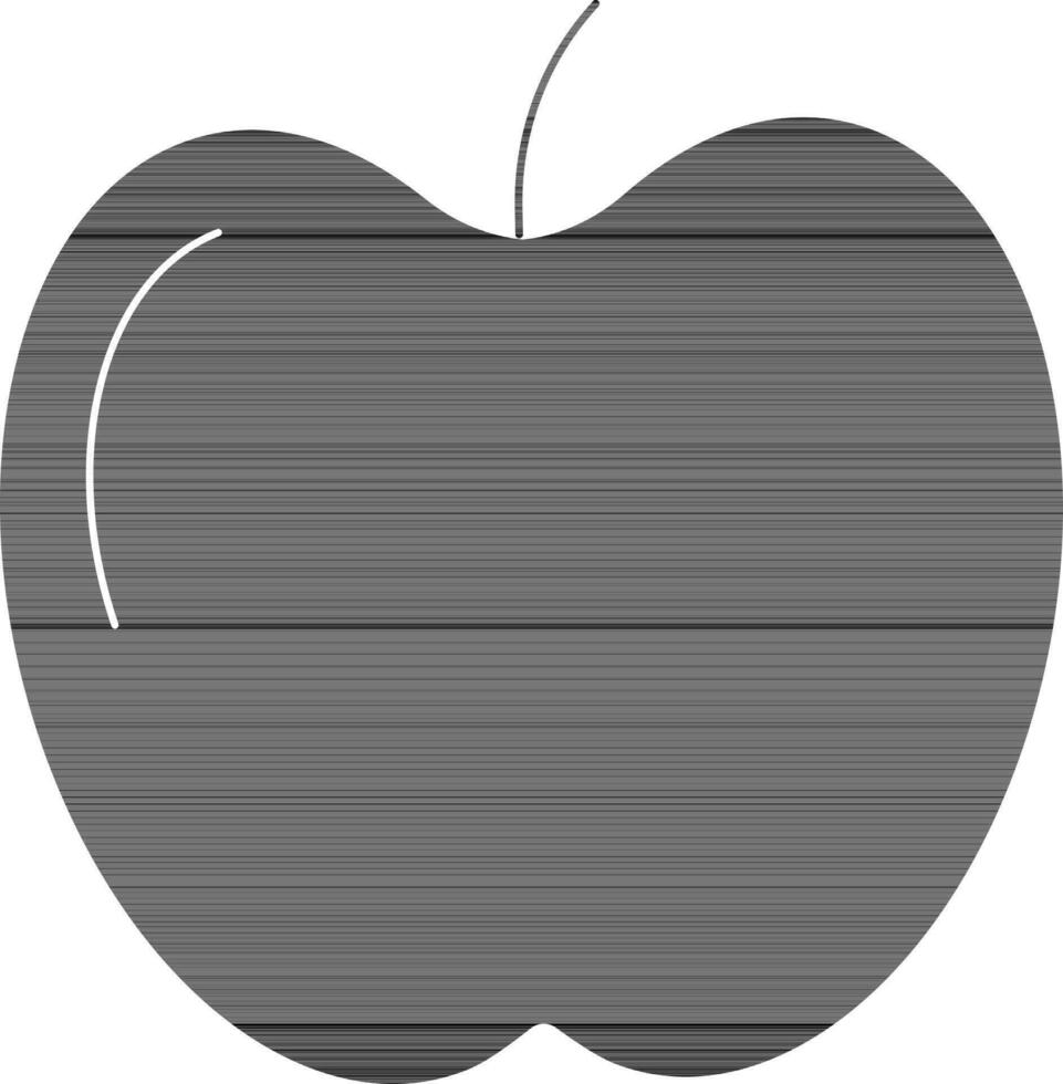 manzana icono o símbolo en negro color. vector